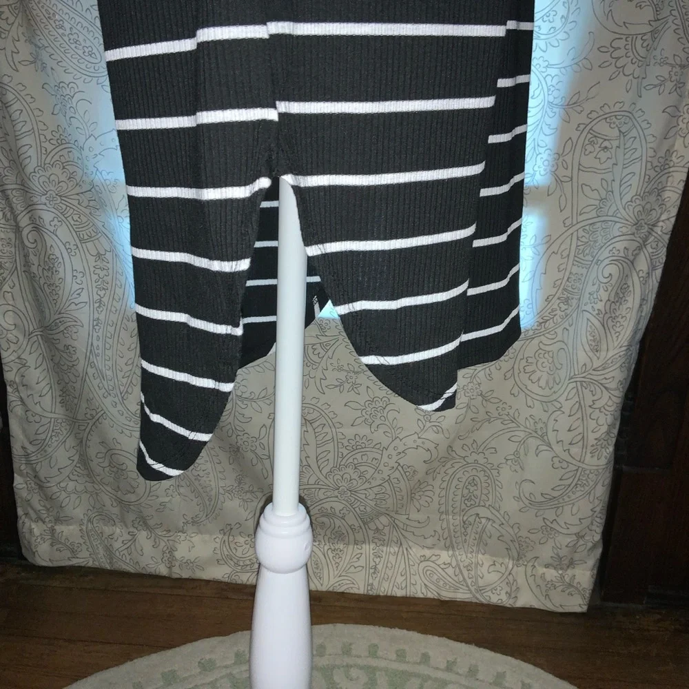 SHEIN Black and White Stripe  Dress Medium